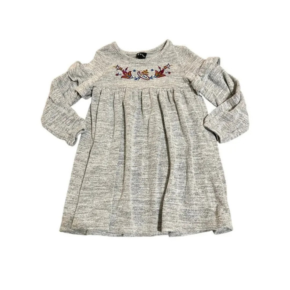 Art Class Gray SZ 4T Long Sleeve Embroidered Paisley Dress Tunic Top Maroon Soft - Picture 1 of 4